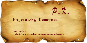 Pajenszky Kemenes névjegykártya